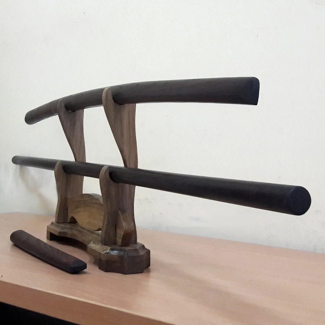 A set of wooden weapons for aikido - Bokken Bokuto 102 cm (40.1"), jo 128 cm (50.4"), tanto - European Ash