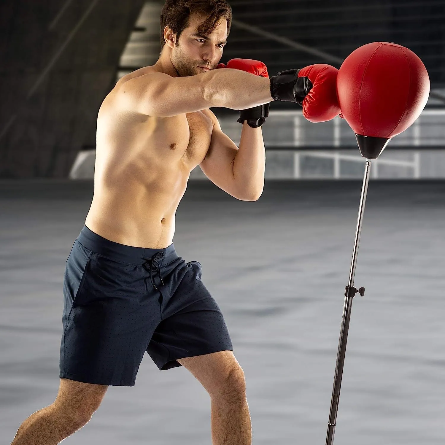 Adult'S Standing Boxing Gloves Punch Bag Set