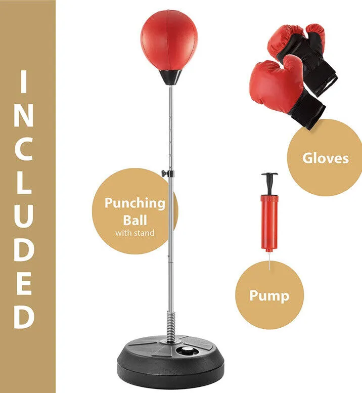 Adult'S Standing Boxing Gloves Punch Bag Set