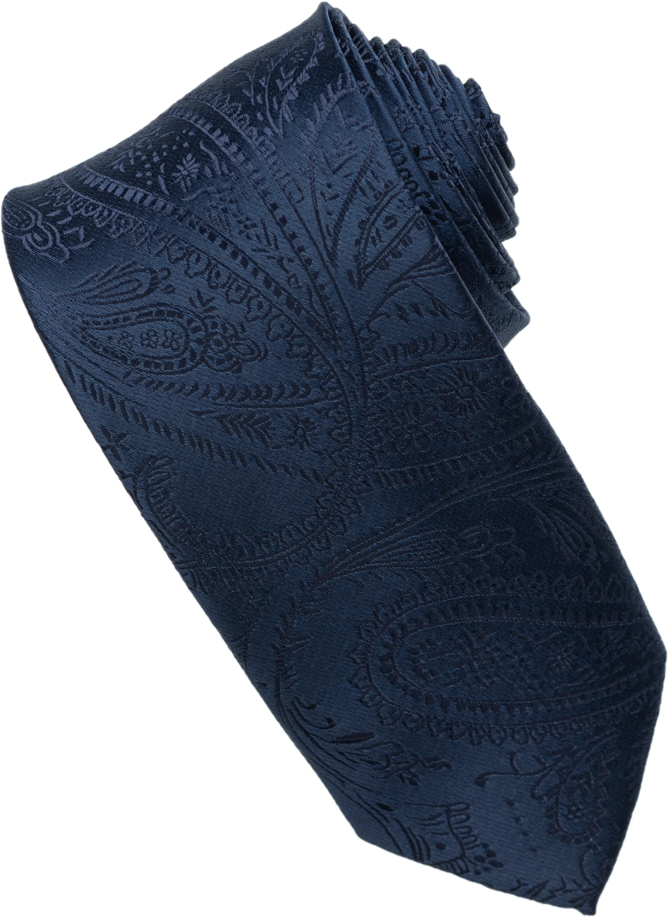 Aqua Paisley Tone on Tone Necktie