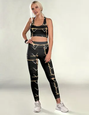 Black Shibori Fitness Set