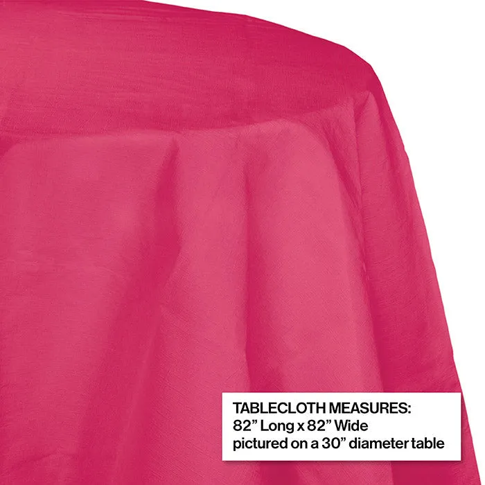Bulk Hot Magenta Round Paper Table Covers 82 inch (12 per Case)