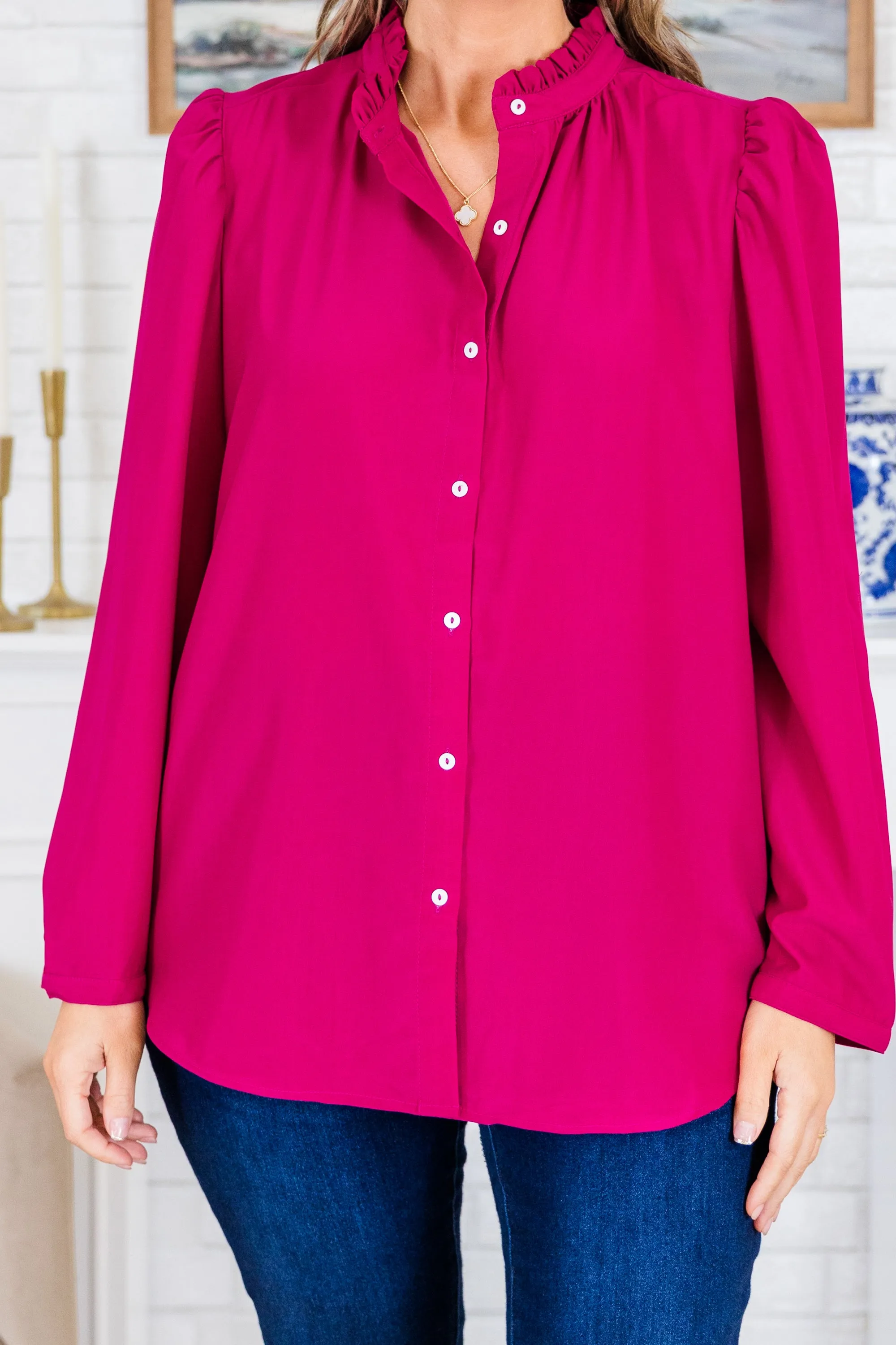 Call It Chic Blouse, Magenta