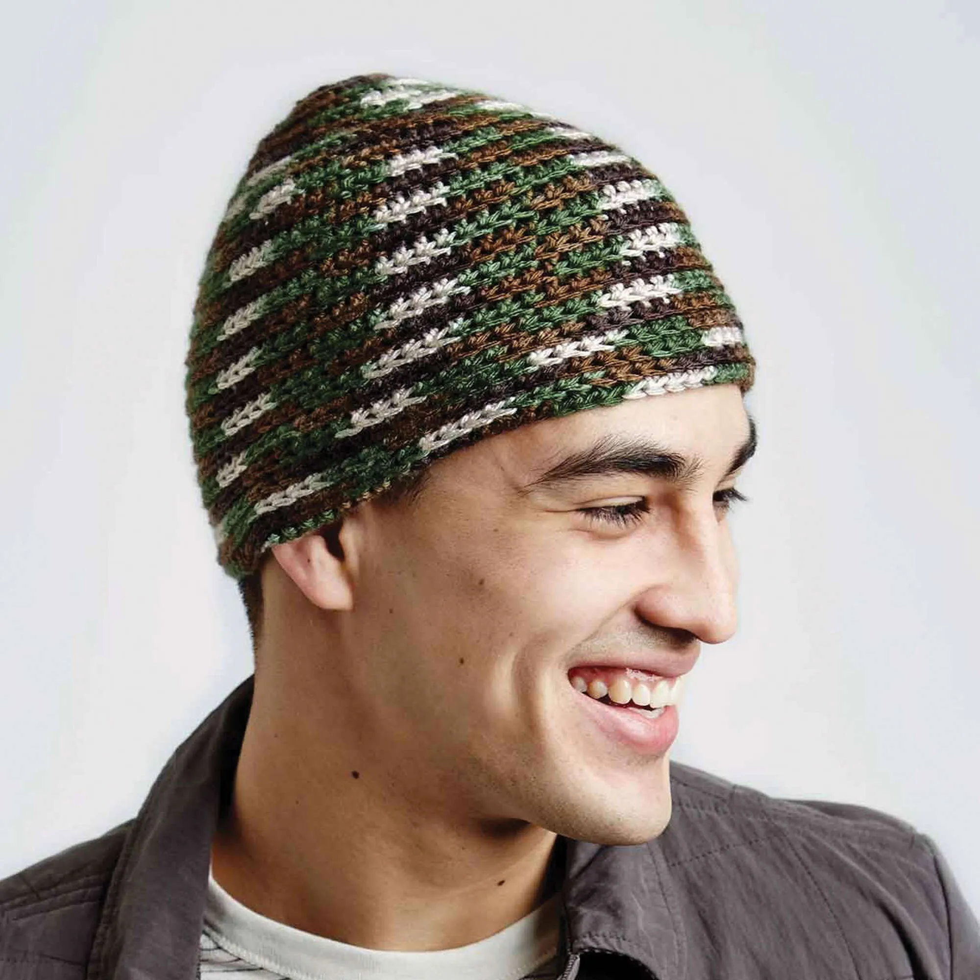 Caron Crochet Camo Hat