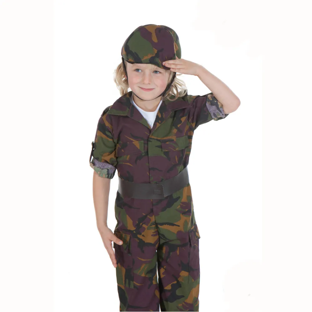 Children's Soldier Costume - Camouflage Army Dress Up Set