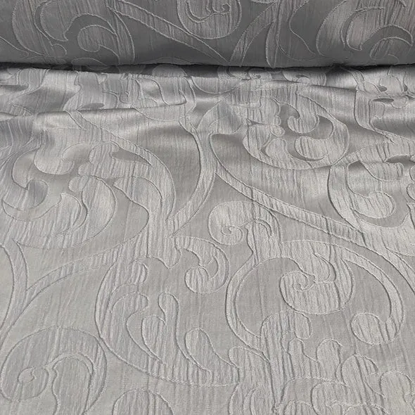 Classic Jacquard Wholesale Fabric in Silver