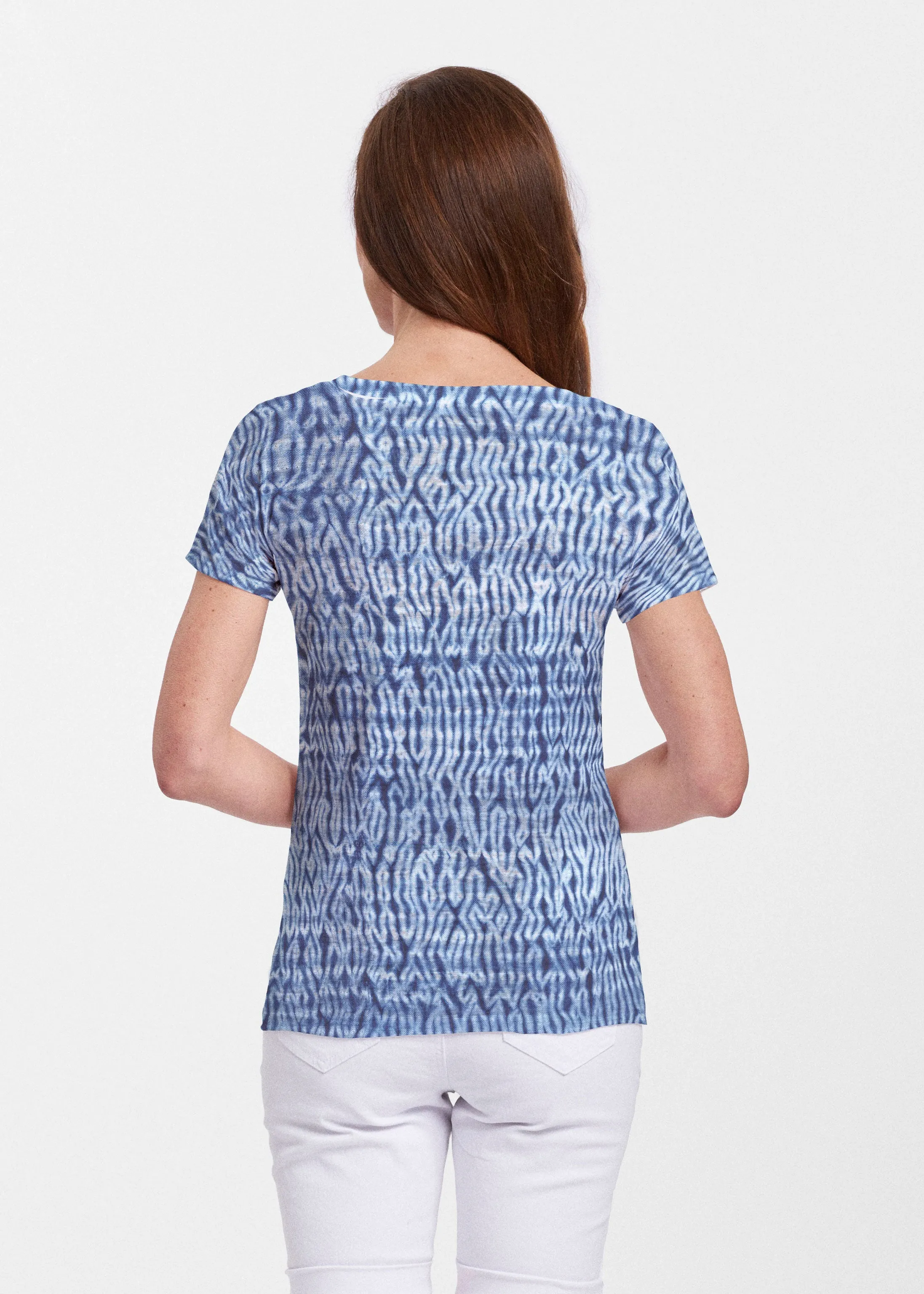 Dandelion Dream (14169) ~ Sheer Short Sleeve V-Neck Shirt
