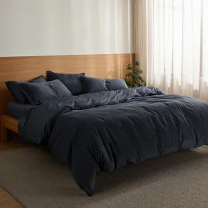 Darcy Corduroy - Midnight Duvet Cover