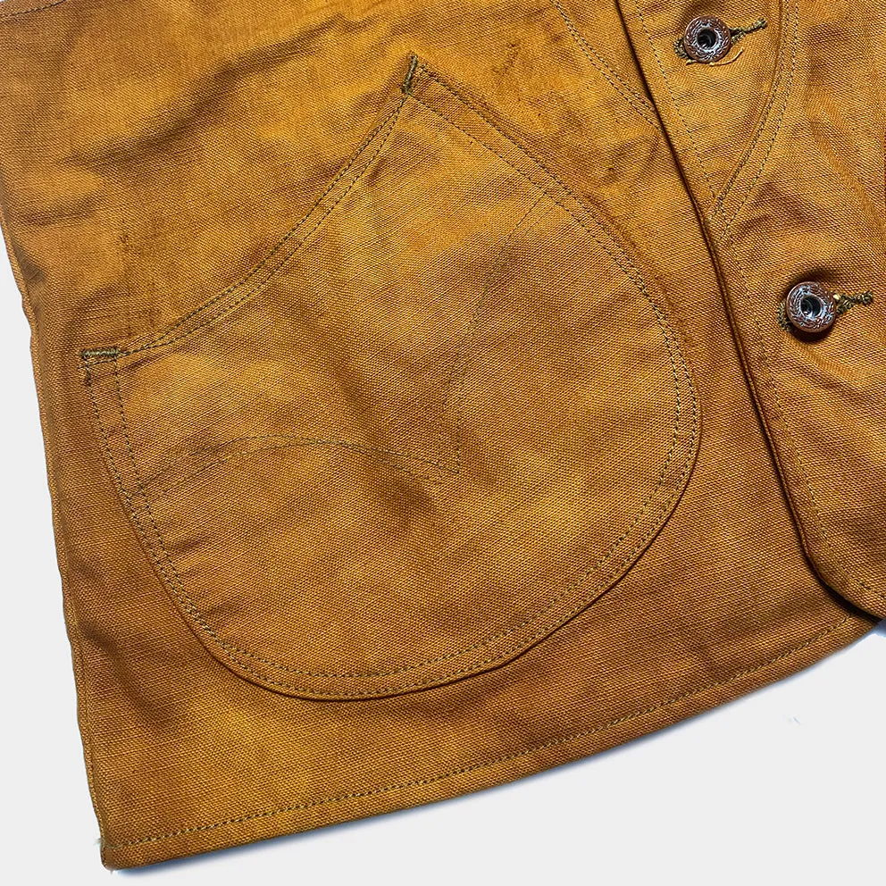 DDL 320R-BRETT2 LUCKY-GOLD REGULAR FIT VINTAGE INSPIRED LINED 6 POCKET CANVAS VEST-12OZ-GOLD