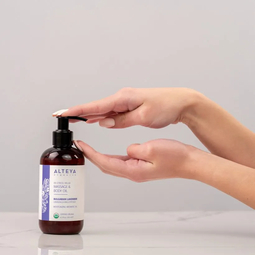 DE-STRESS   RELAX MASSAGE & BODY OIL BULGARIAN LAVENDER