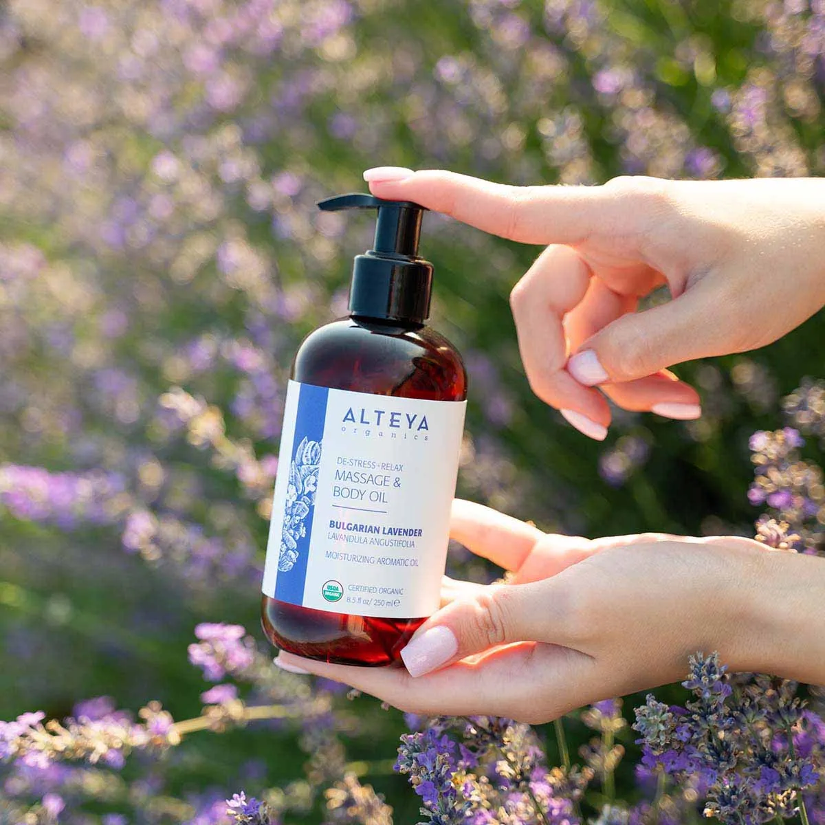 DE-STRESS   RELAX MASSAGE & BODY OIL BULGARIAN LAVENDER