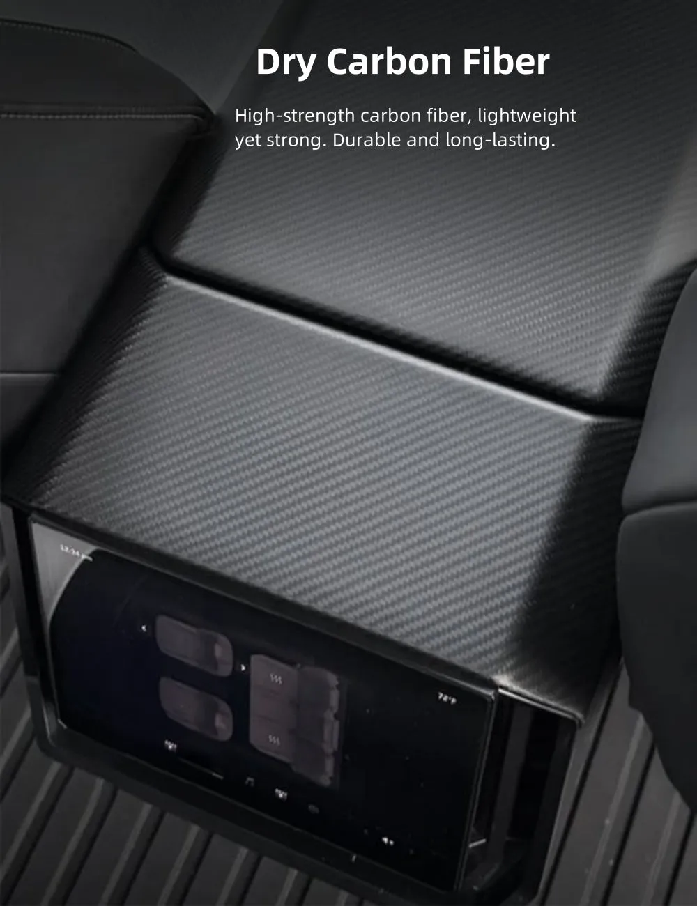 Dry Carbon Fiber Rear Screen Frame Cover/ Frame Full Wrap for Cybertruck