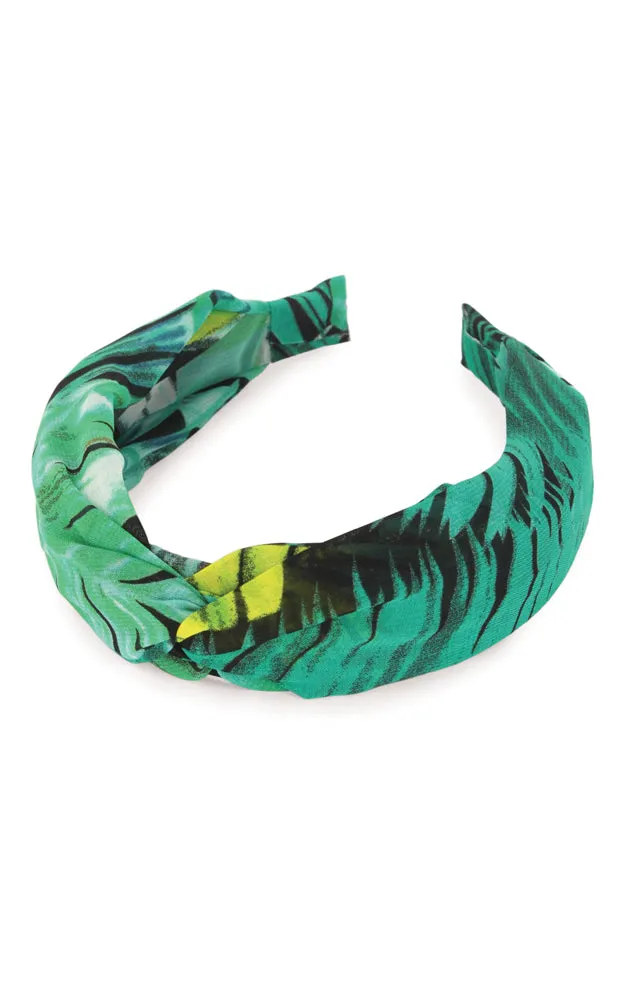 EHB10128 Tropical Print Pattern Knotted Headband 12pcs Pack