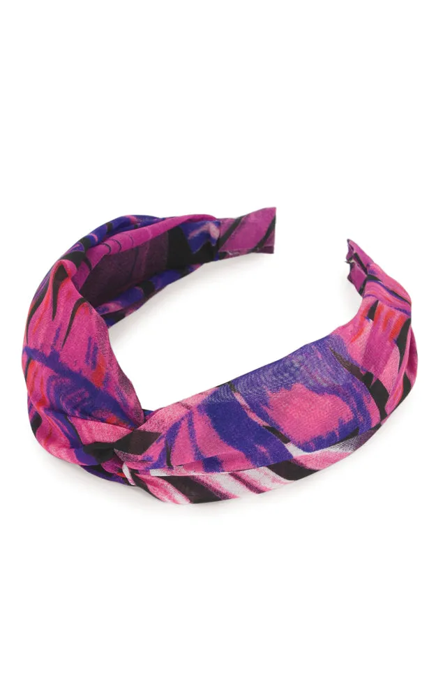 EHB10128 Tropical Print Pattern Knotted Headband 12pcs Pack