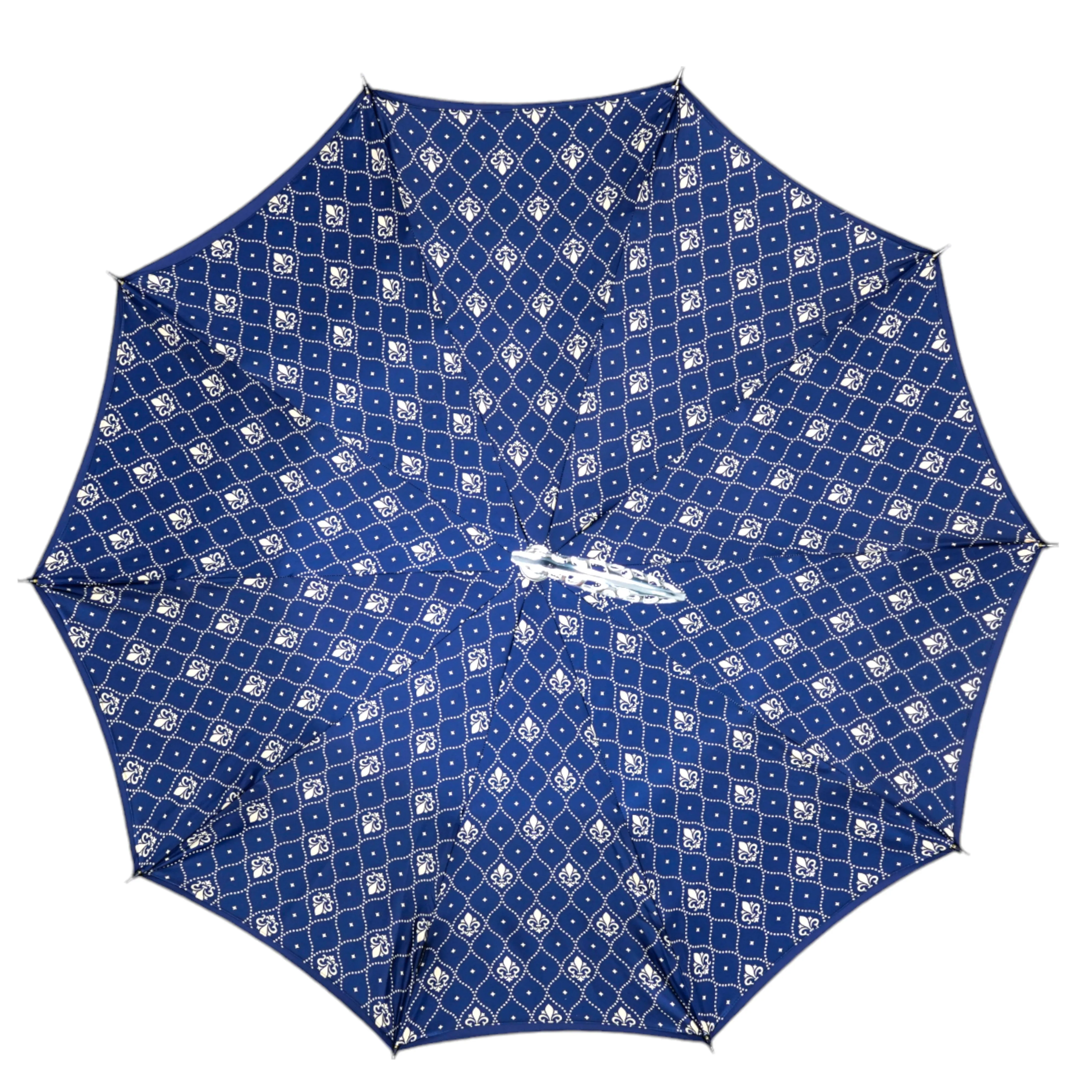 Elegant men's umbrella with silverplated 925 handle