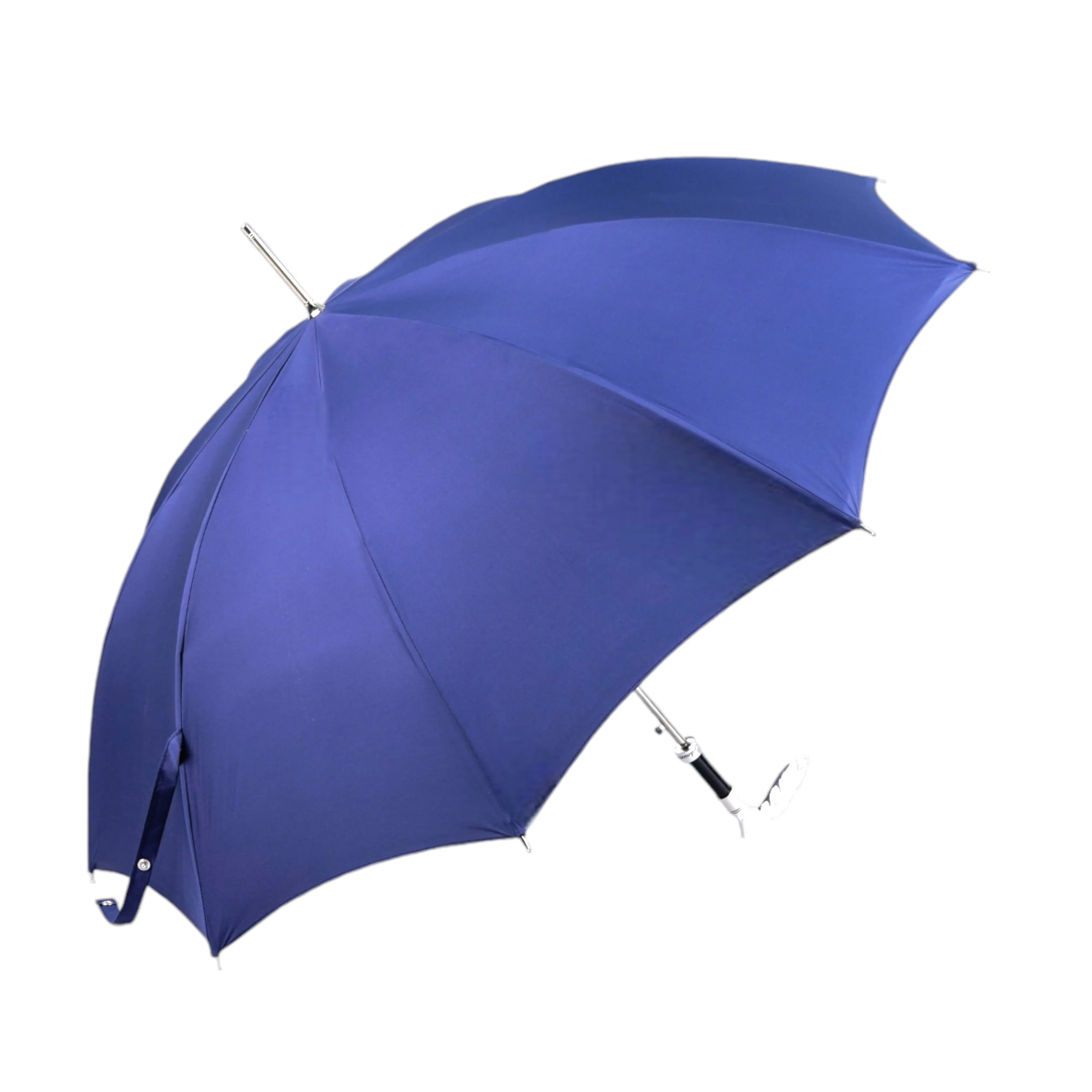 Elegant men's umbrella with silverplated 925 handle