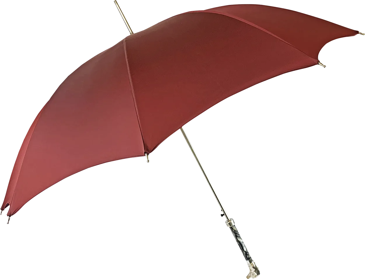 Elegant men's umbrella with silverplated Labrador