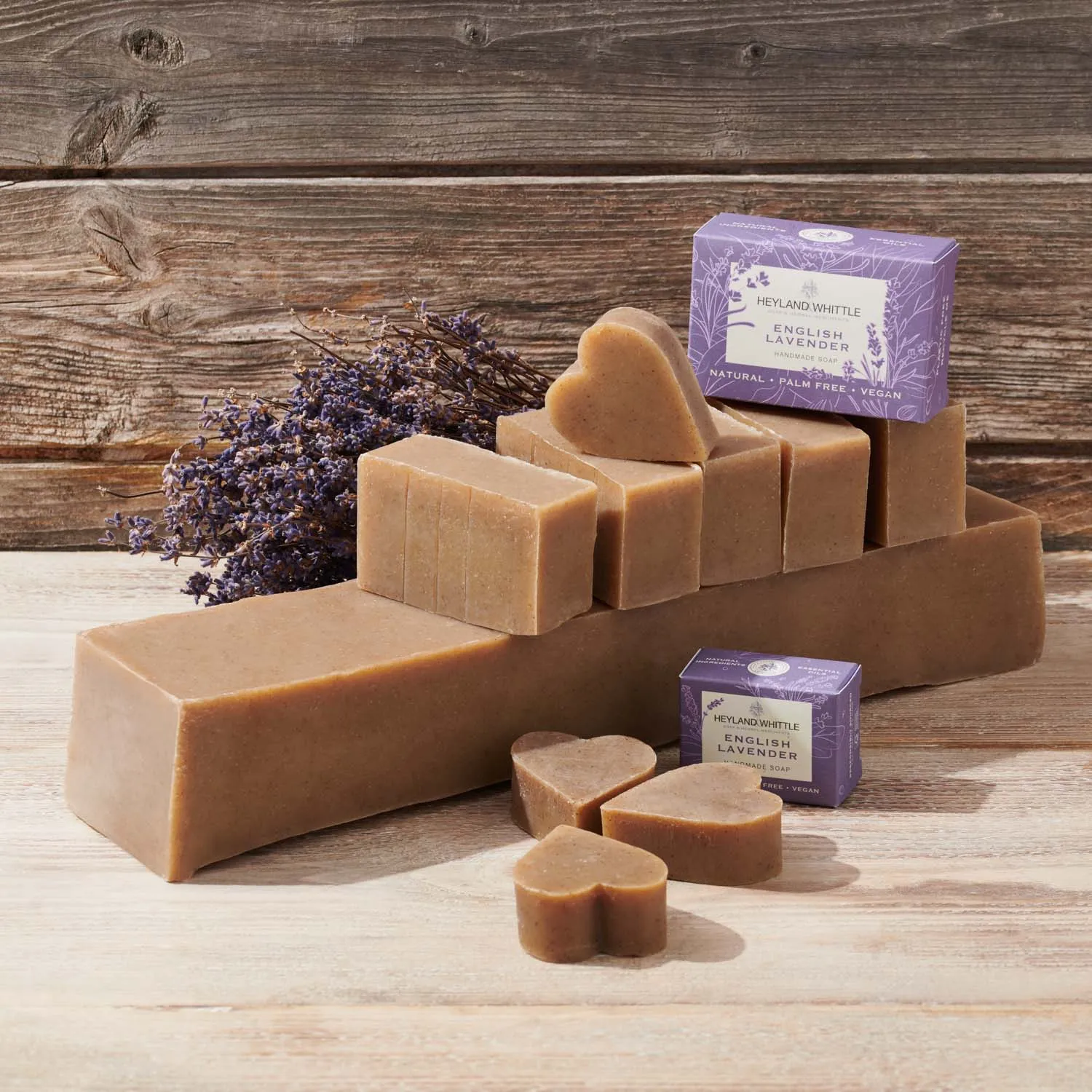 English Lavender Natural Heart Soap 40g