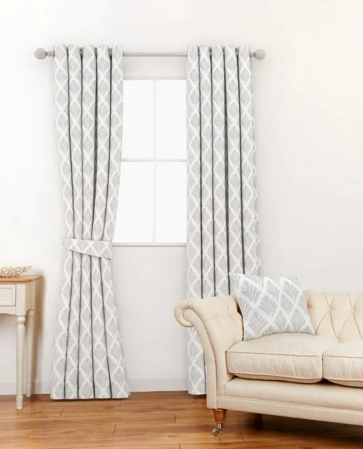 Florin Silver Curtain Fabric
