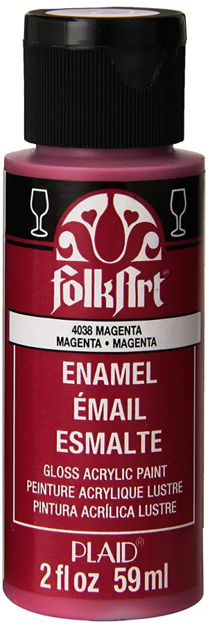 Folkart Enamel Gloss Acrylic Paints Magenta