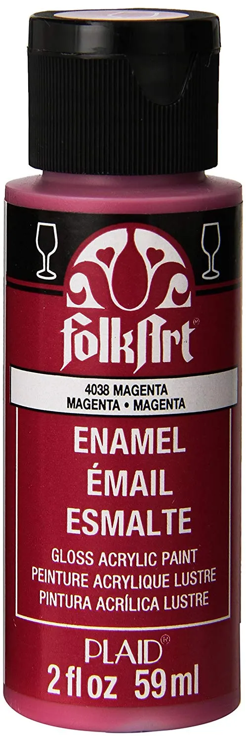 Folkart Enamel Gloss Acrylic Paints Magenta
