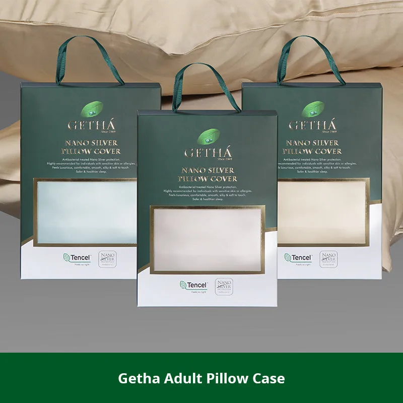 Getha 3D Auto Latex Pillow Case - TENCEL™ Nano Silver Fabric (M) (2 Pcs)