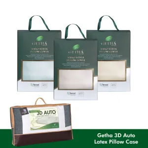 Getha 3D Auto Latex Pillow Case - TENCEL™ Nano Silver Fabric (M) (2 Pcs)
