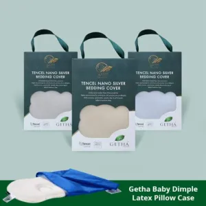 Getha Baby Dimple Latex Pillow Case - TENCEL™ Nano Silver Pillow Fabric