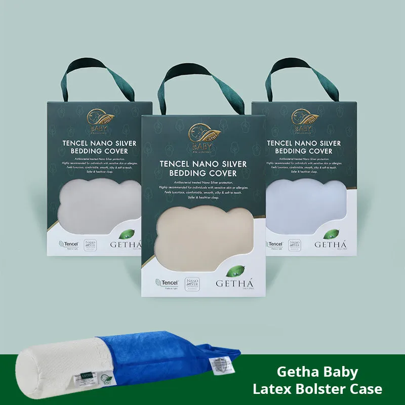 Getha Baby Latex Bolster Case - TENCEL™ Nano Silver Fabric