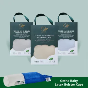 Getha Baby Latex Bolster Case - TENCEL™ Nano Silver Fabric