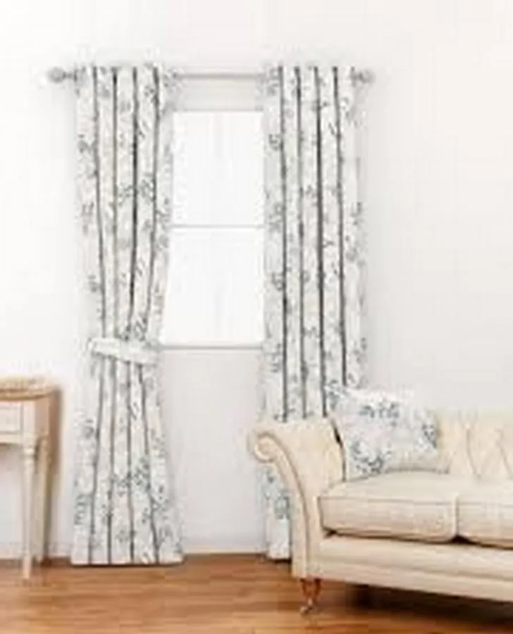Greendale Silver Curtain Fabric