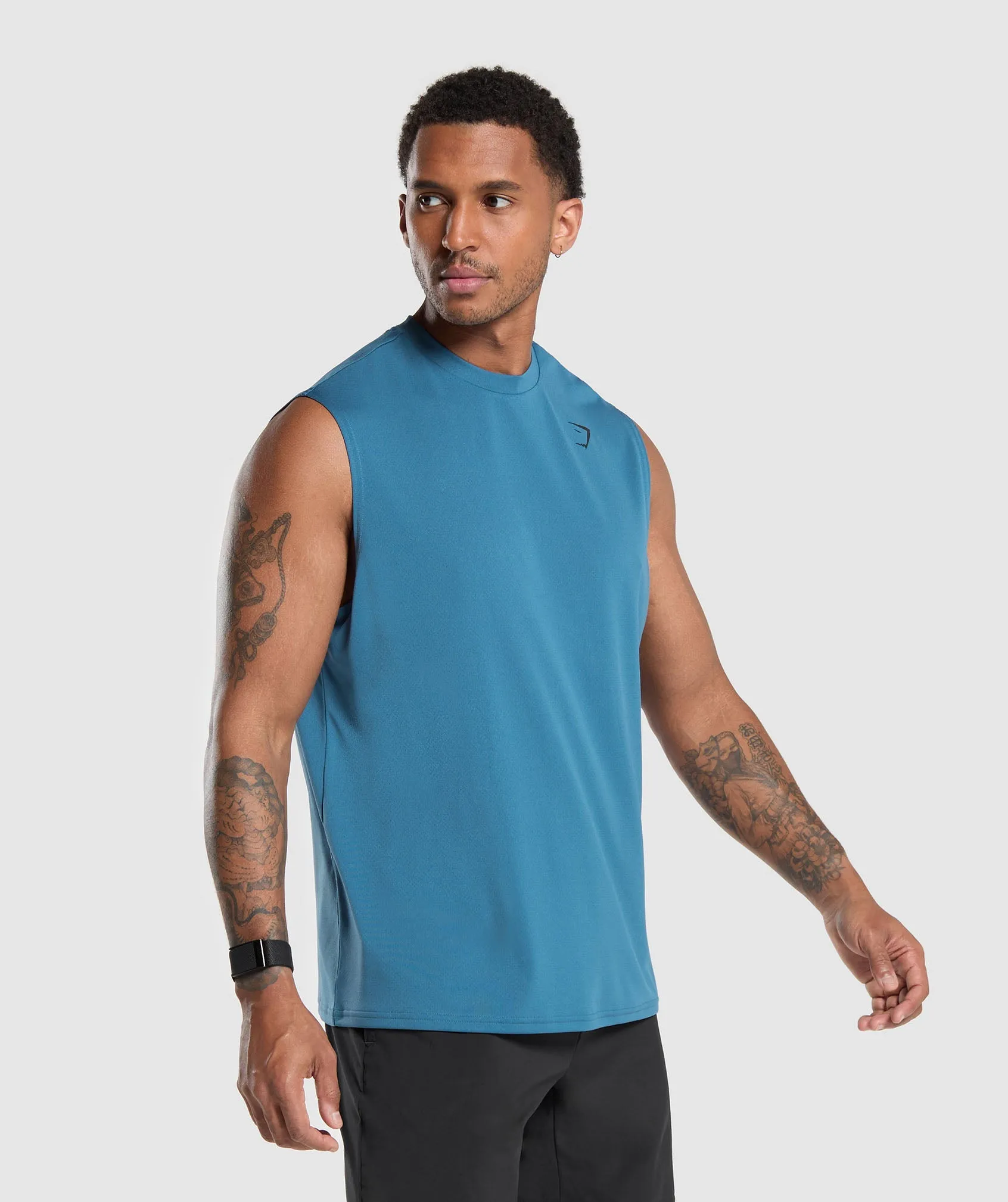 Gymshark Oversized Performance Tank - Utility Blue