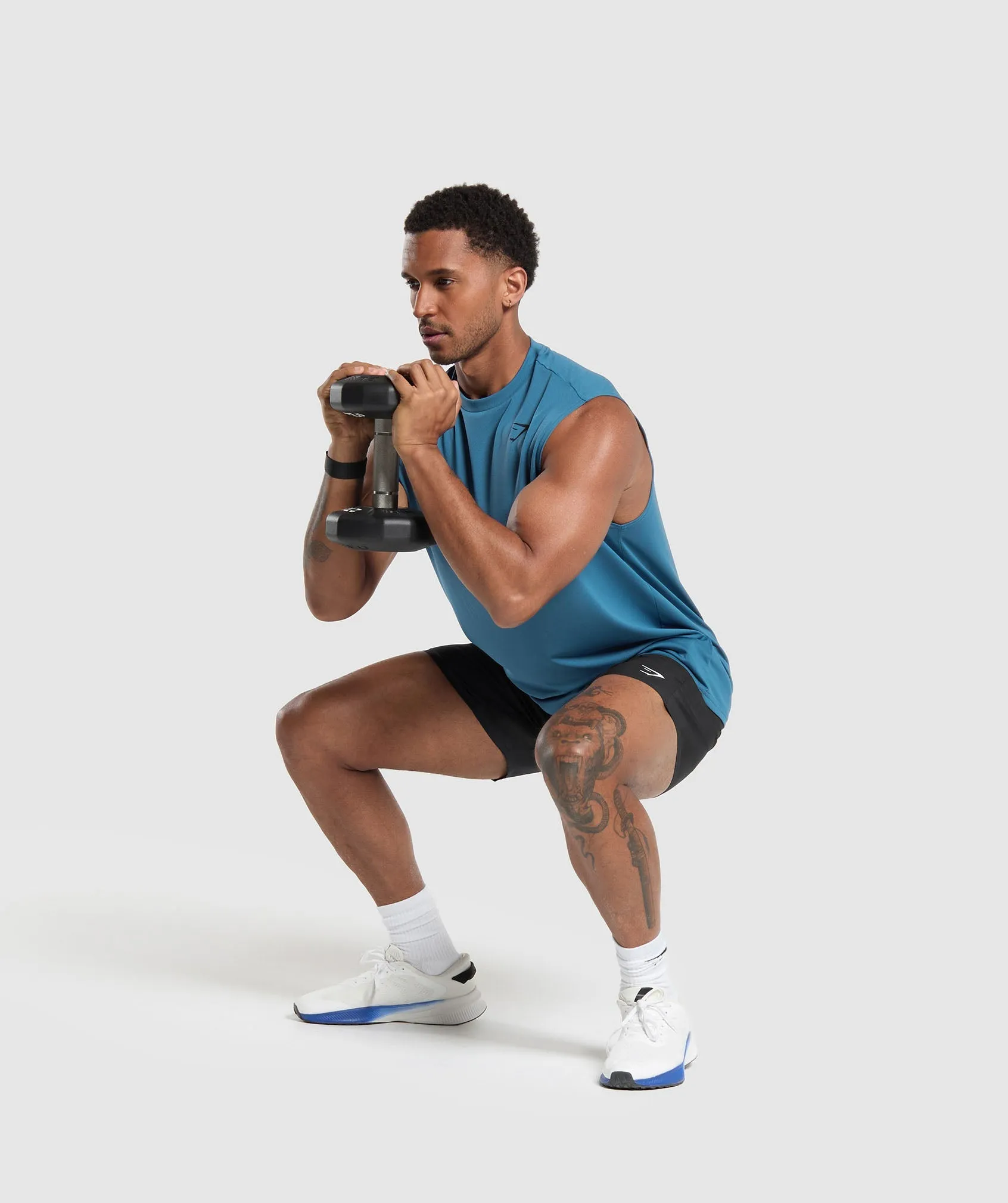 Gymshark Oversized Performance Tank - Utility Blue