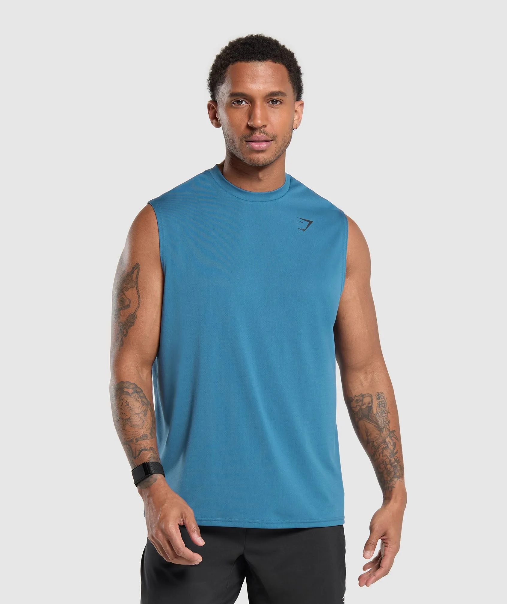 Gymshark Oversized Performance Tank - Utility Blue