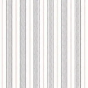 Heacham Stripe Silver Curtain Fabric