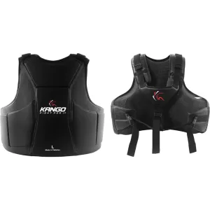 Kango Martial Arts Top-Quality Unisex Adult PU DSS Black Chest Guard [WS]