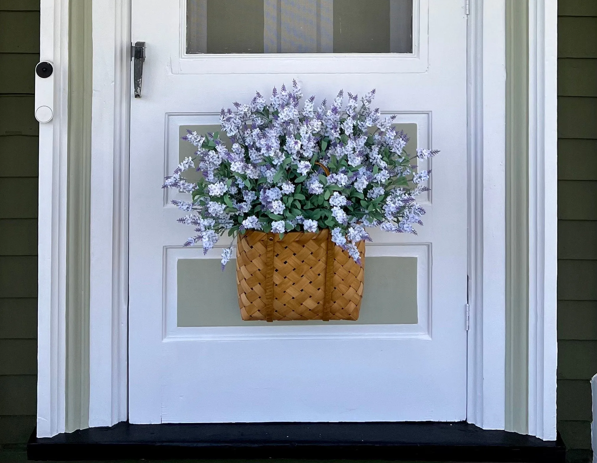 Large Lavender Basket for Front Door Decor