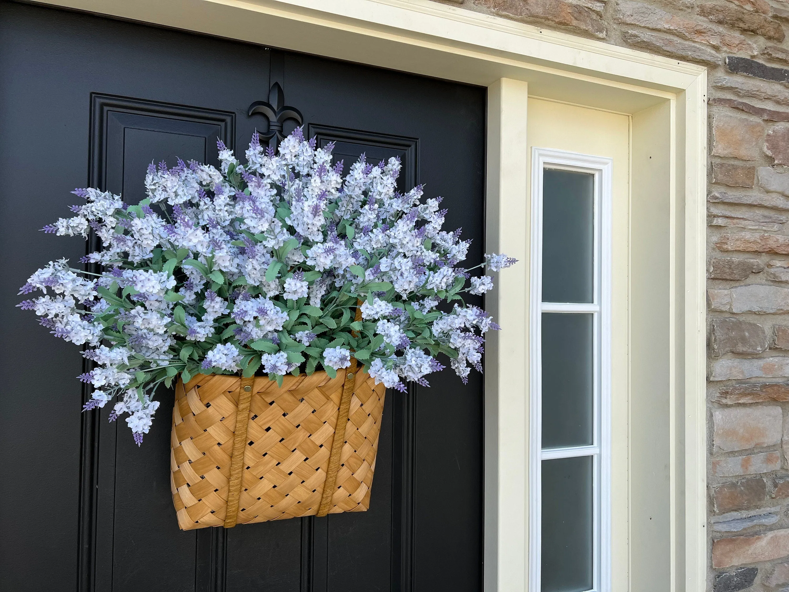 Large Lavender Basket for Front Door Decor