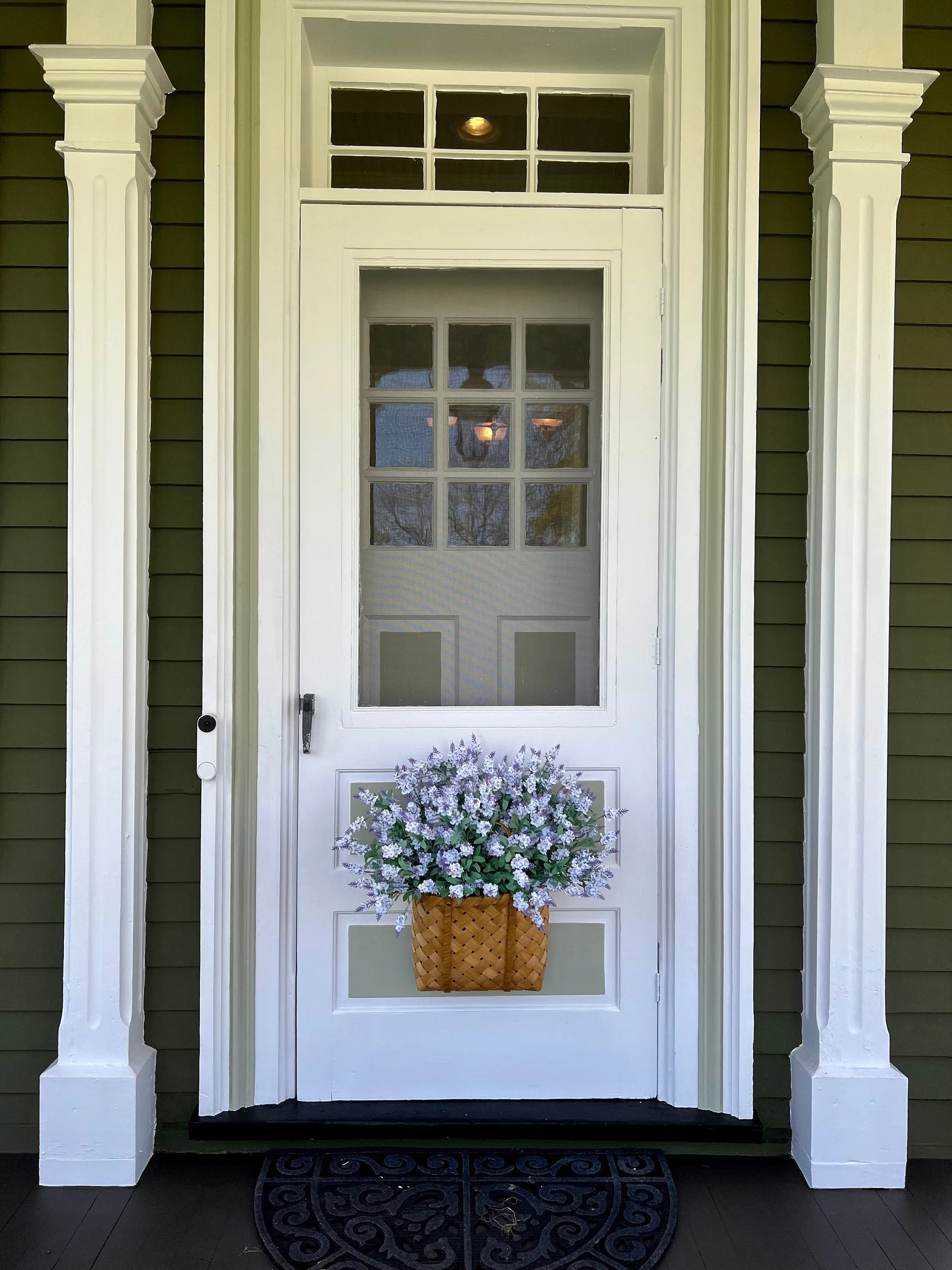 Large Lavender Basket for Front Door Decor