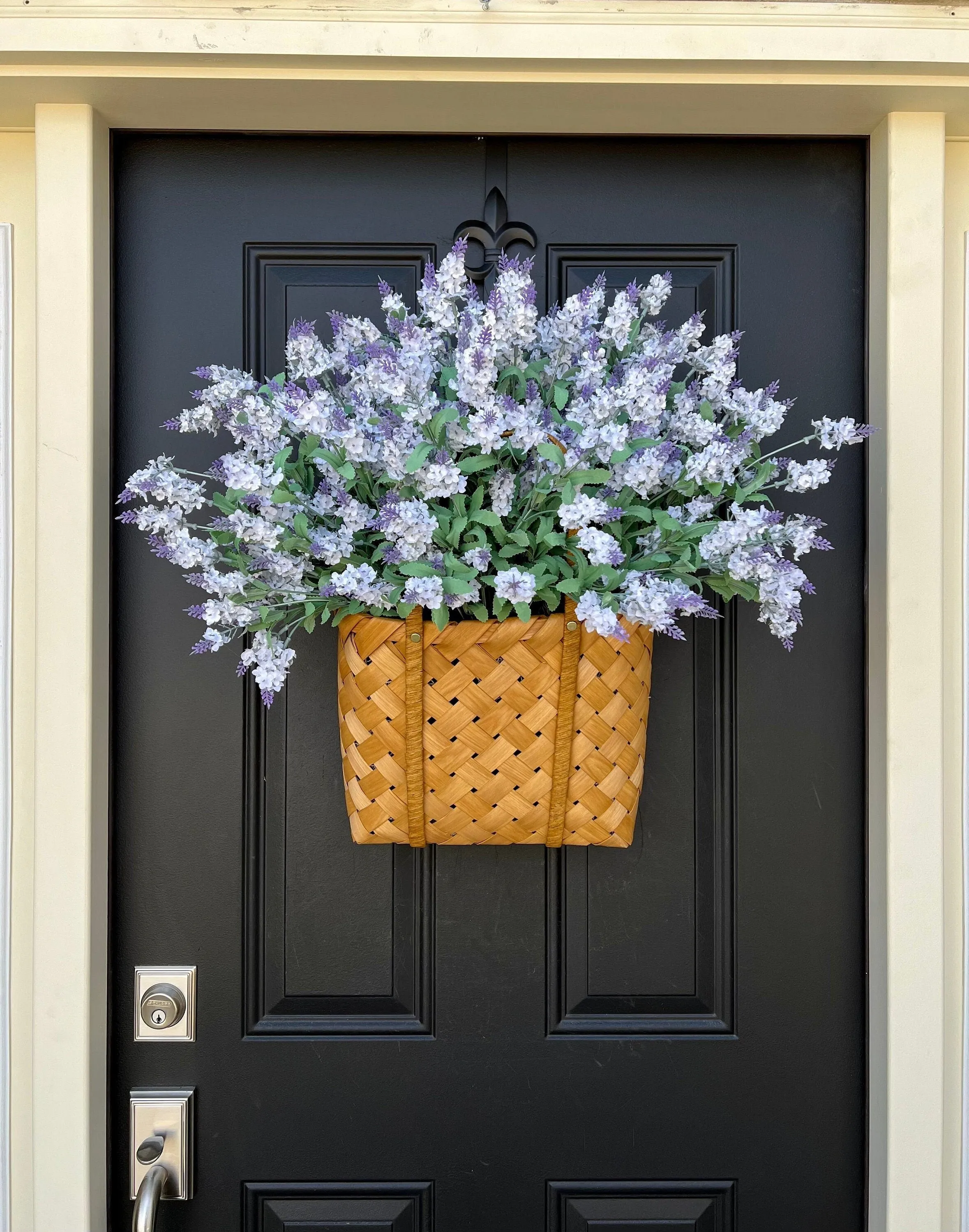 Large Lavender Basket for Front Door Decor