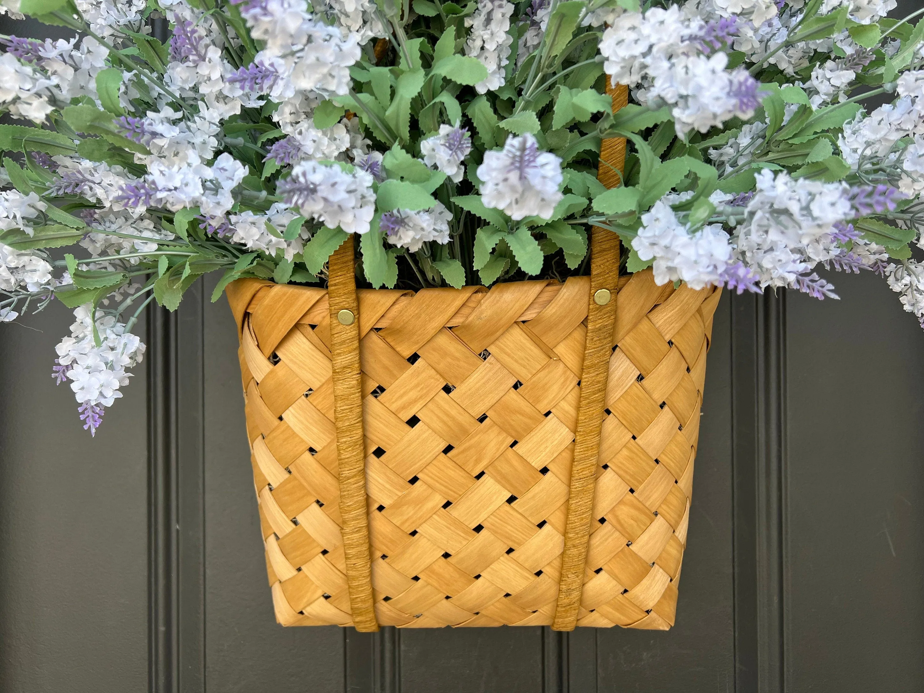 Large Lavender Basket for Front Door Decor