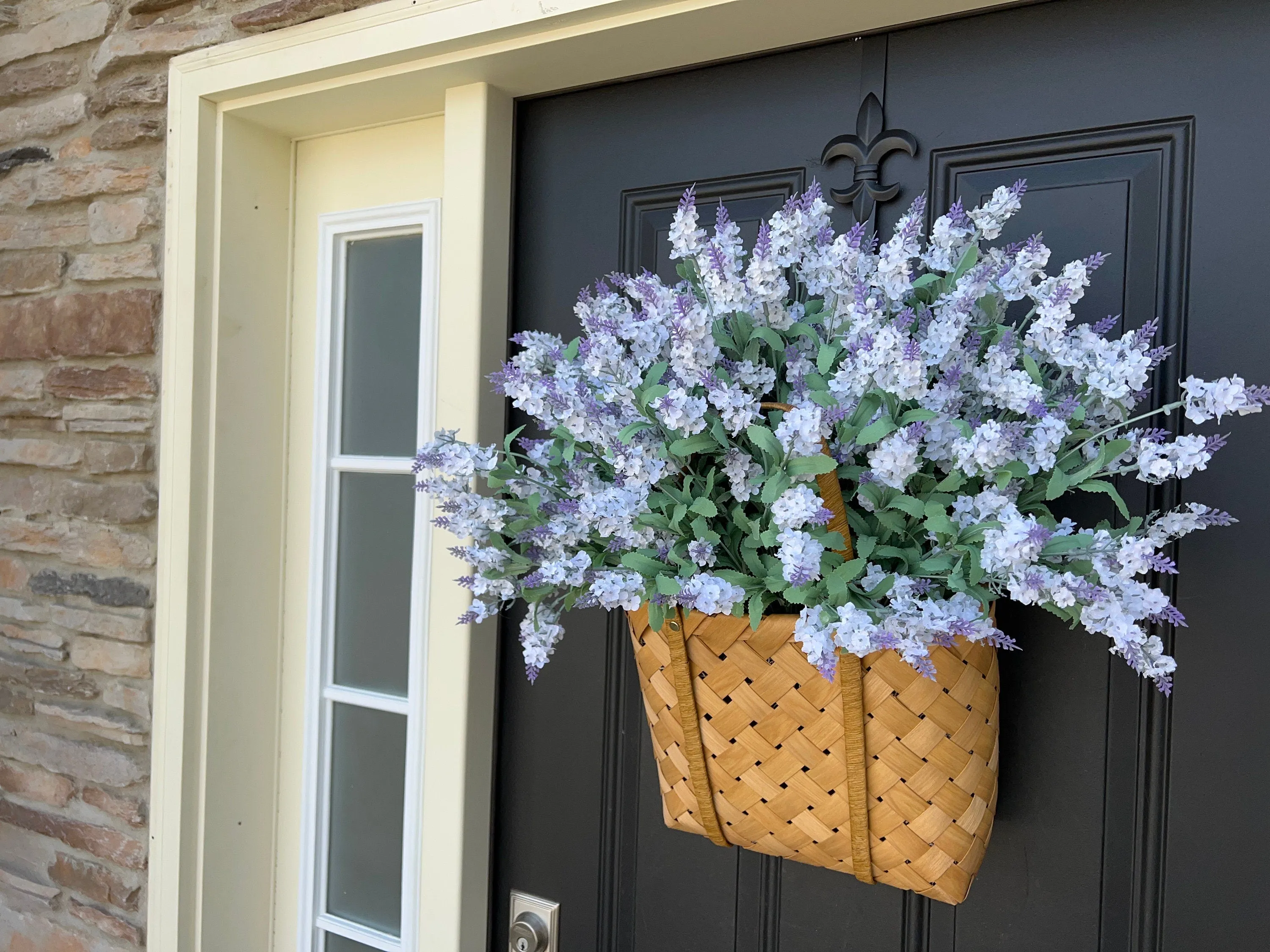 Large Lavender Basket for Front Door Decor