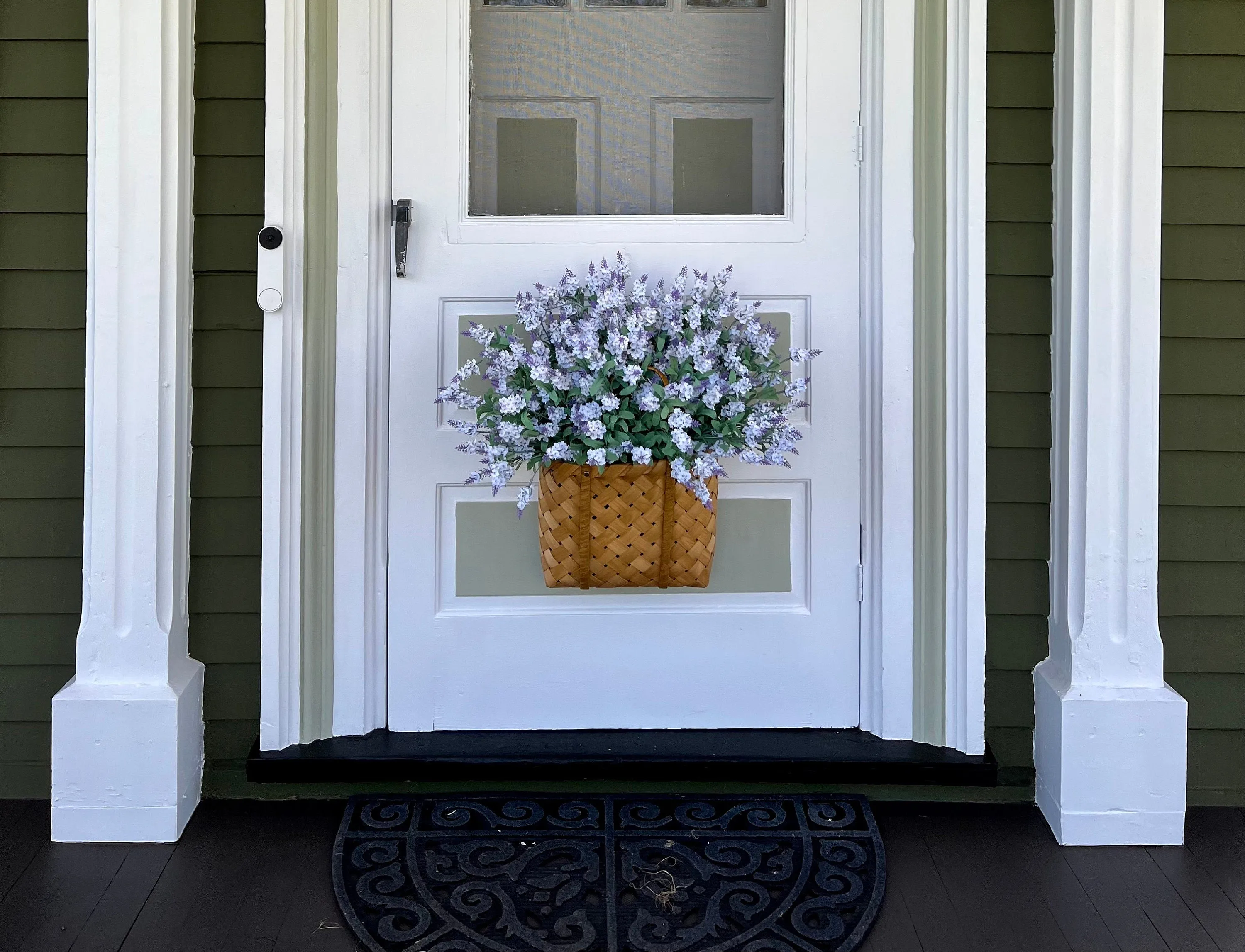 Large Lavender Basket for Front Door Decor