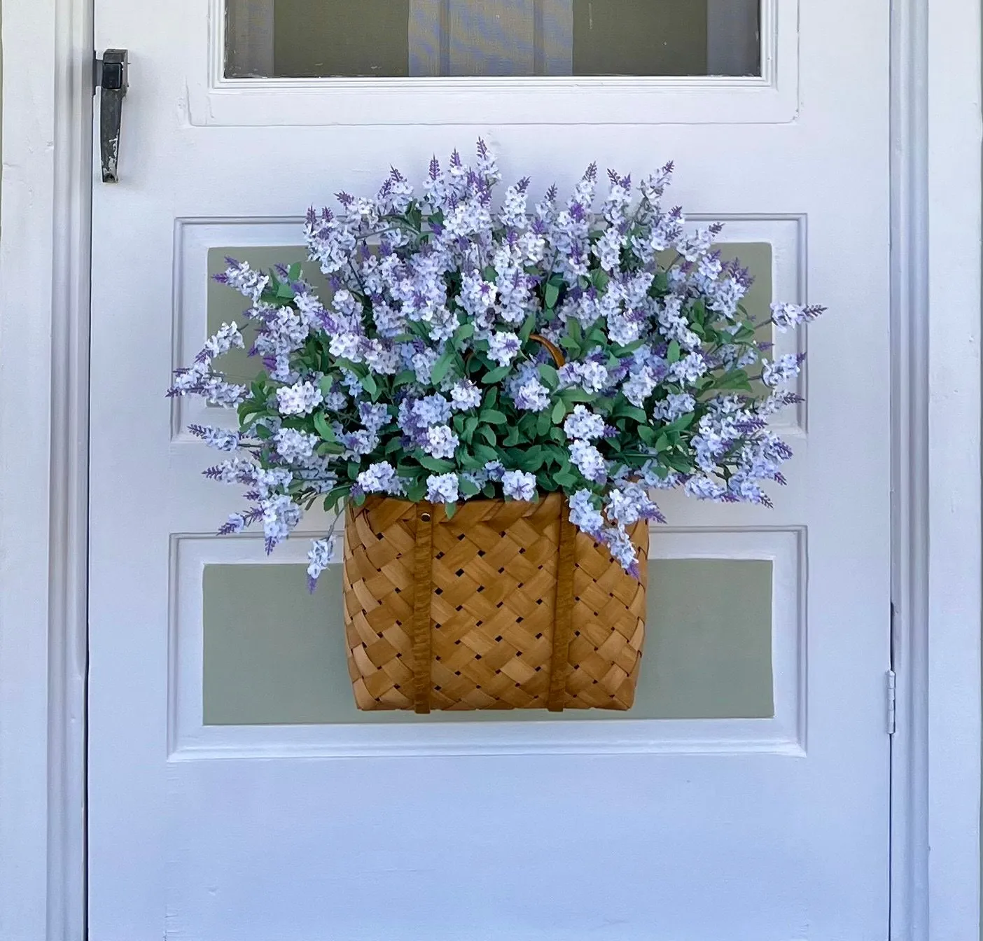 Large Lavender Basket for Front Door Decor