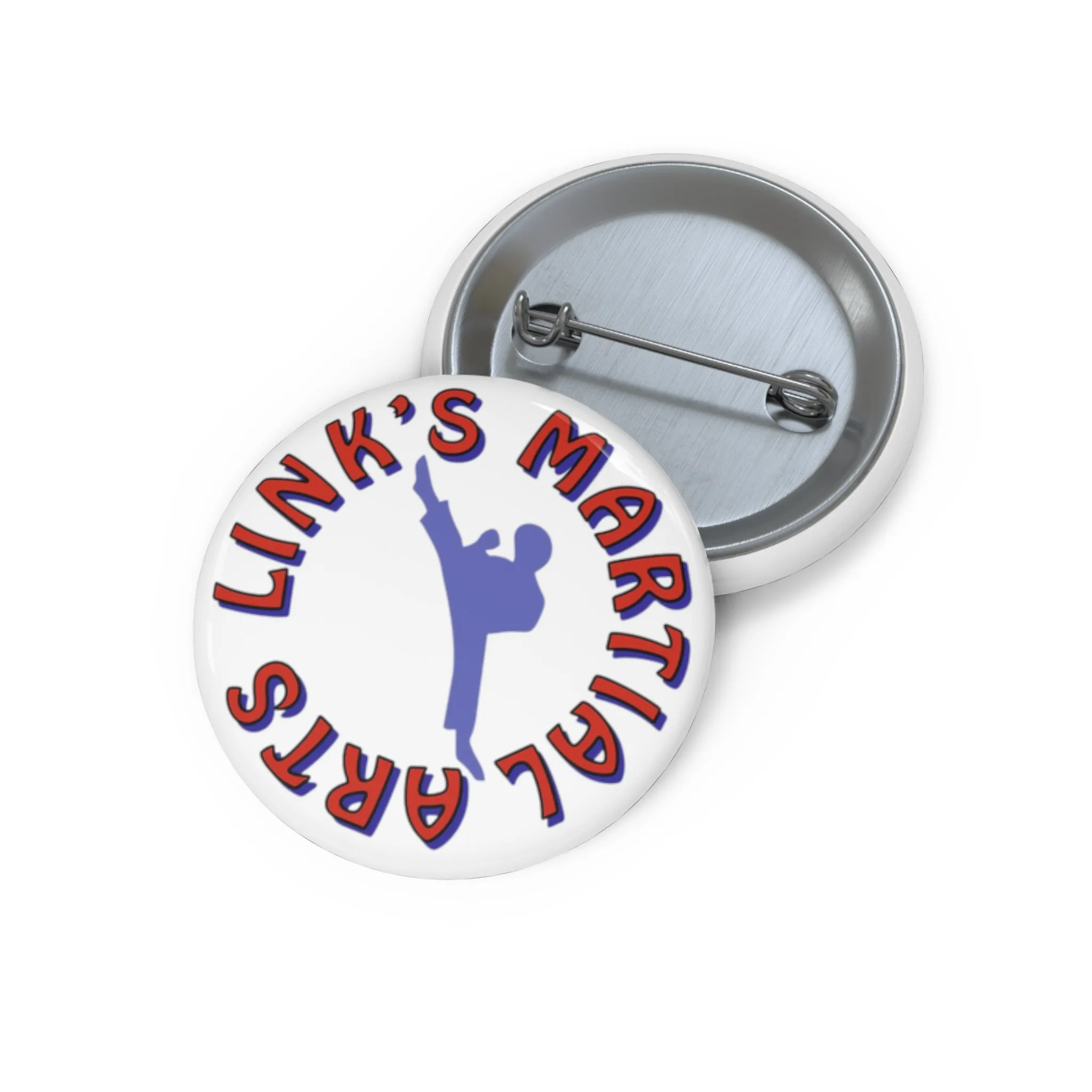 Link's Martial Arts Custom Logo Pin Buttons