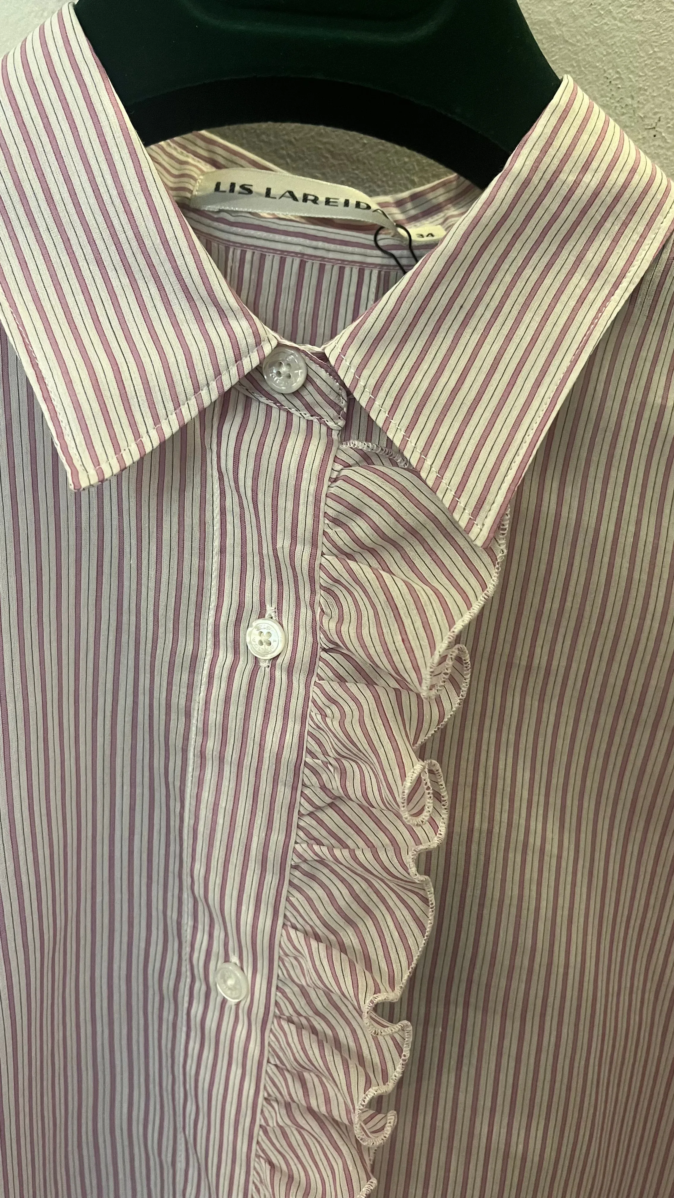 Lis Lareida Abbie Shirt in Magenta Stripe