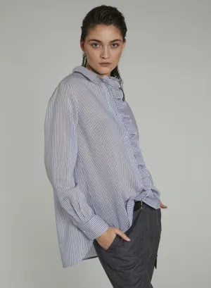 Lis Lareida Abbie Shirt in Magenta Stripe