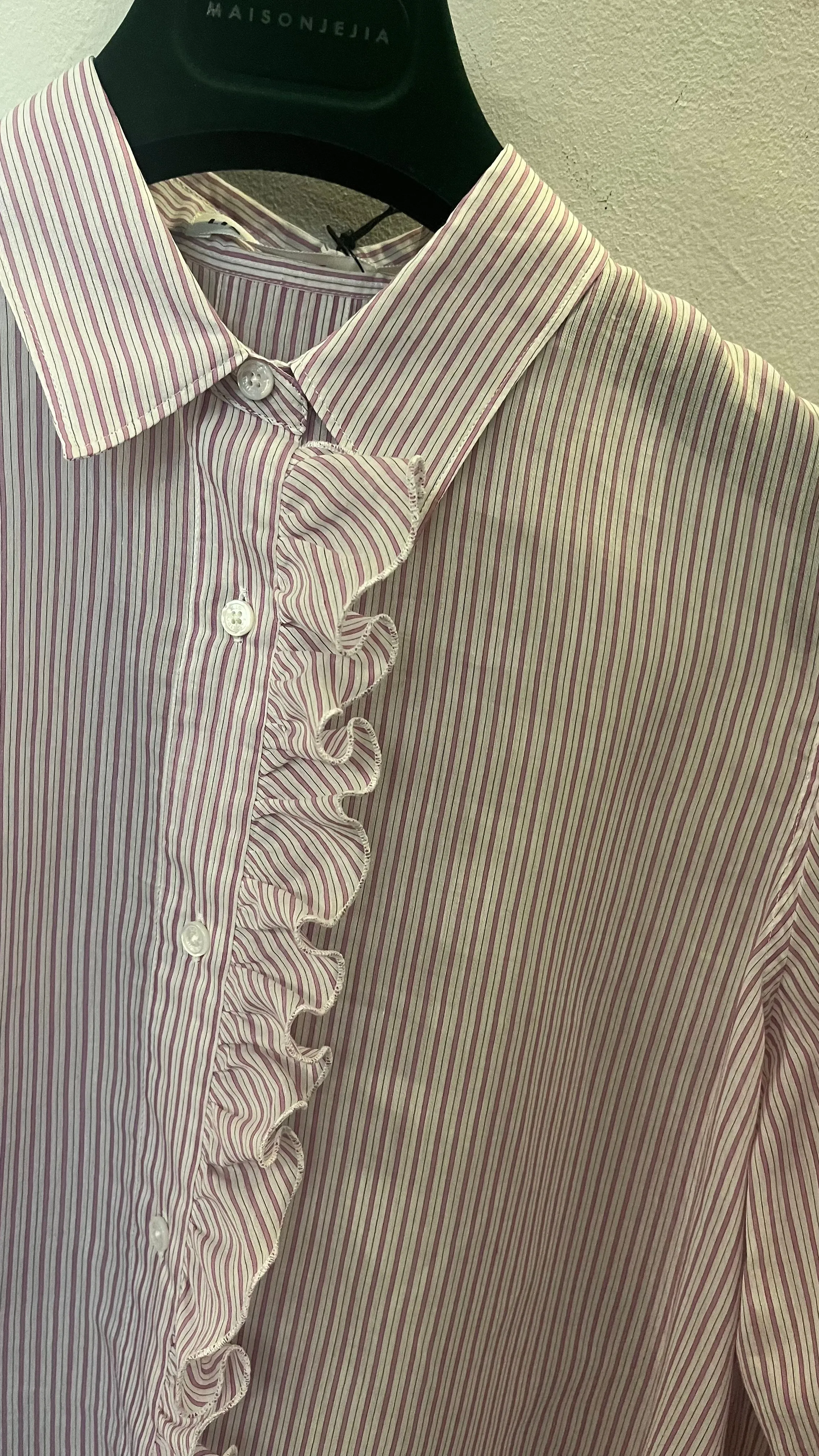 Lis Lareida Abbie Shirt in Magenta Stripe
