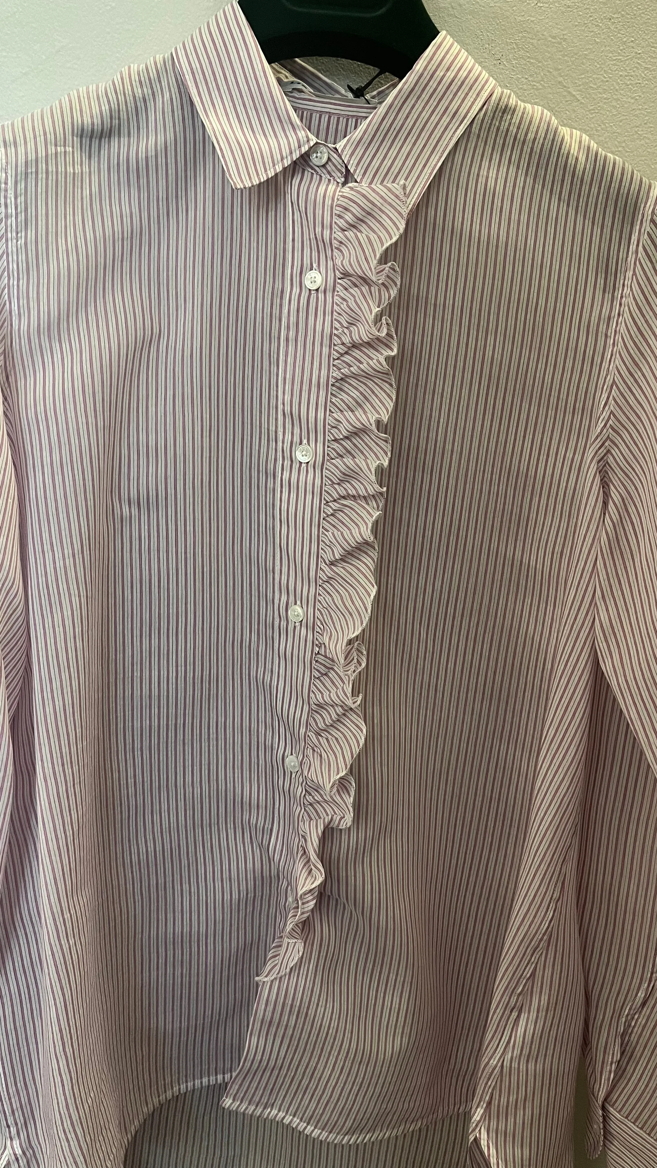 Lis Lareida Abbie Shirt in Magenta Stripe