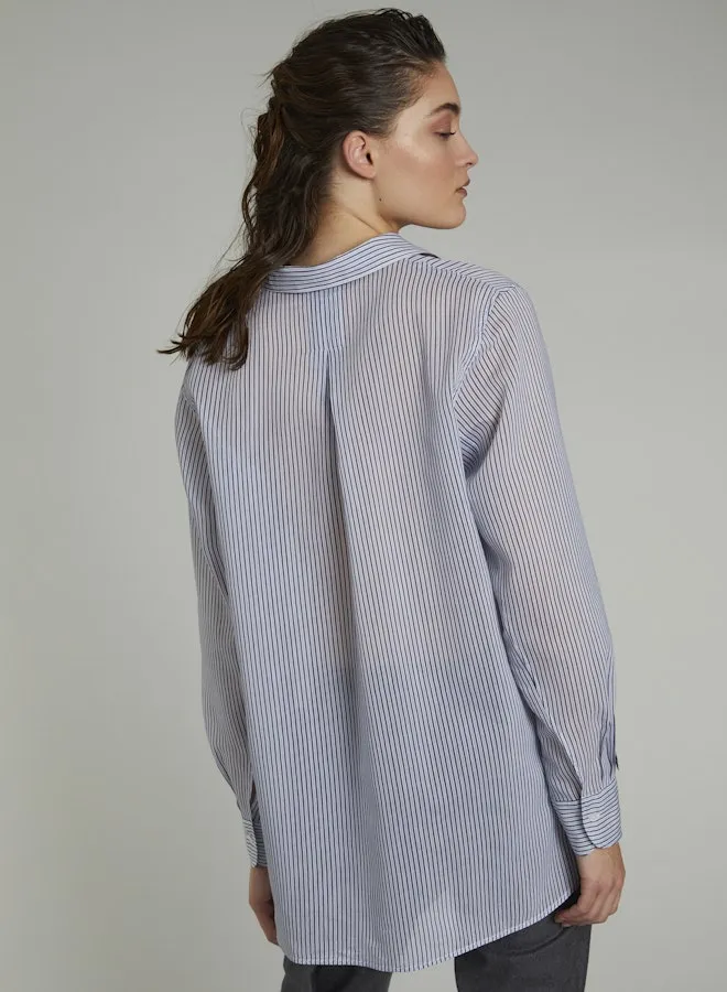 Lis Lareida Abbie Shirt in Magenta Stripe